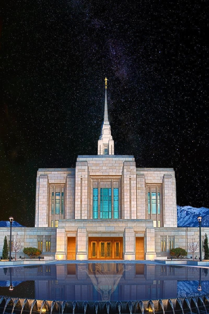 Ogden Temple Milky Way Gallery Wrap