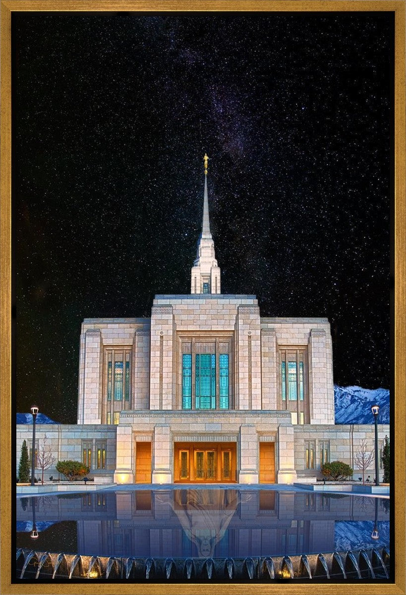 Ogden Temple Milky Way Gallery Wrap