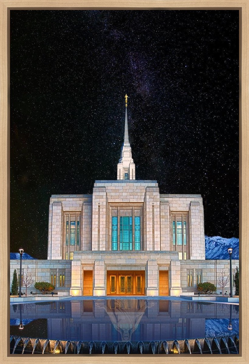 Ogden Temple Milky Way Gallery Wrap