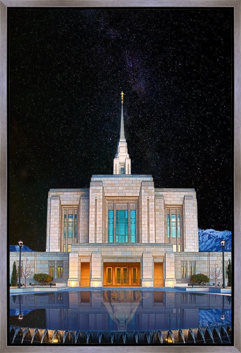 Ogden Temple Milky Way Gallery Wrap
