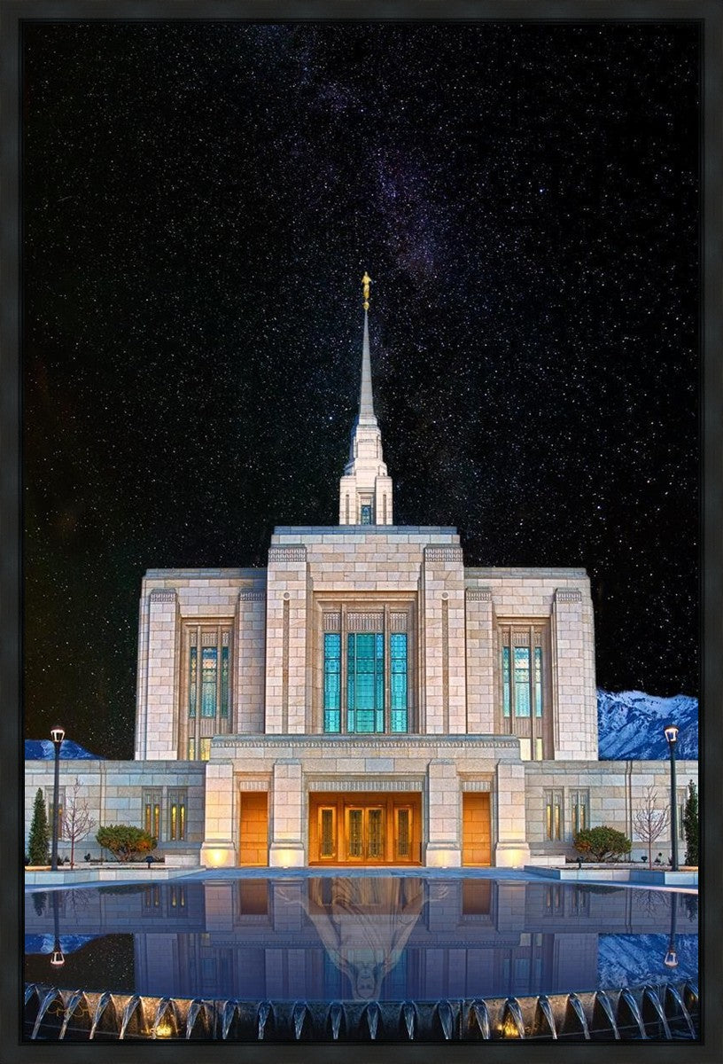 Ogden Temple Milky Way Gallery Wrap