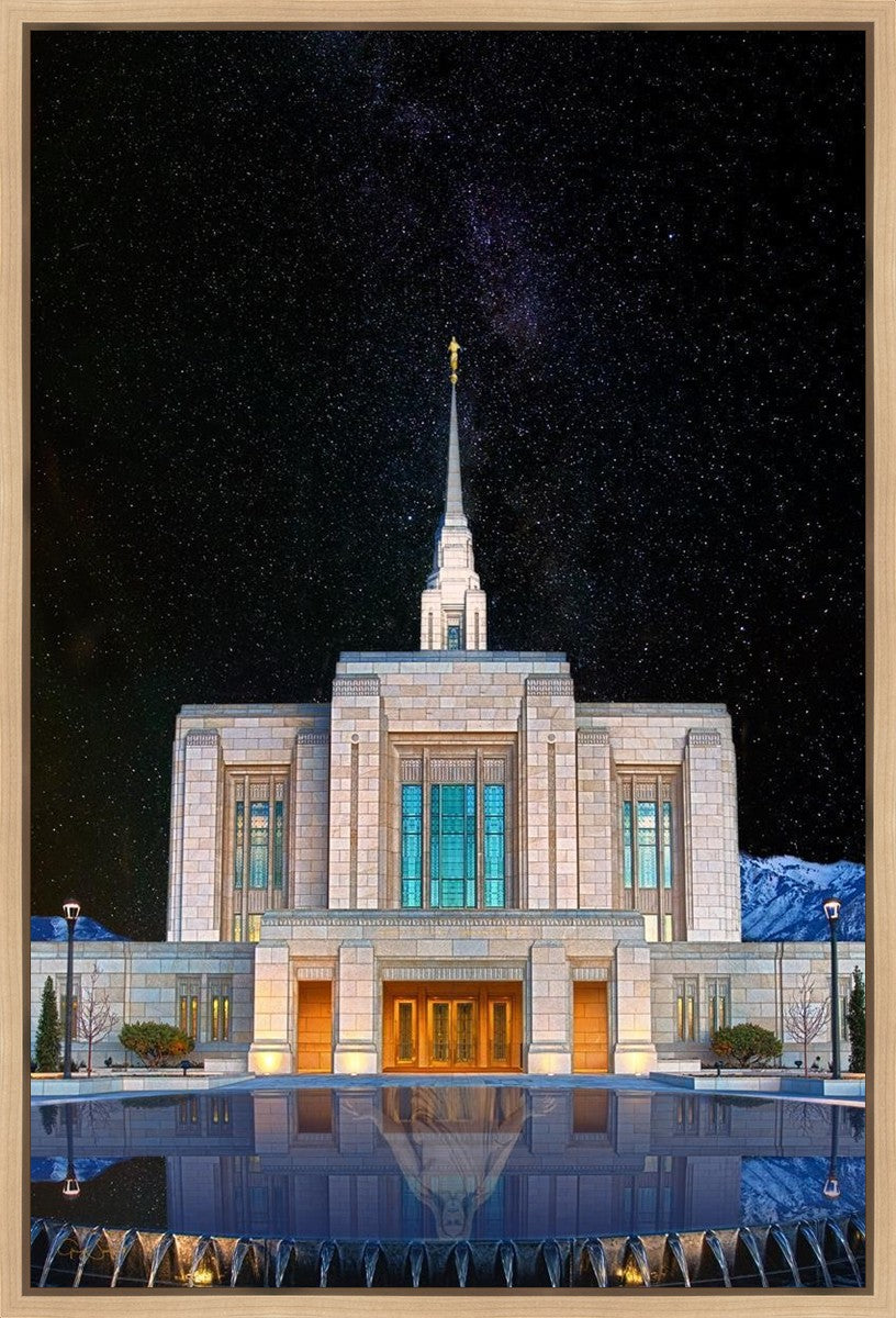 Ogden Temple Milky Way Gallery Wrap
