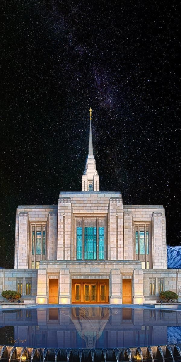 Ogden Temple Milky Way Gallery Wrap