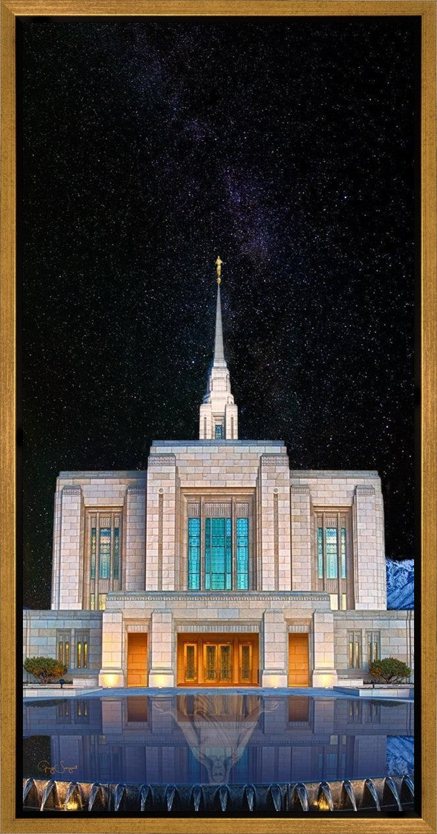 Ogden Temple Milky Way Gallery Wrap