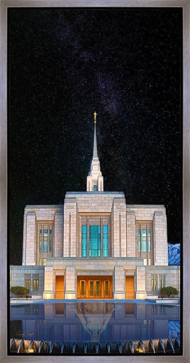 Ogden Temple Milky Way Gallery Wrap