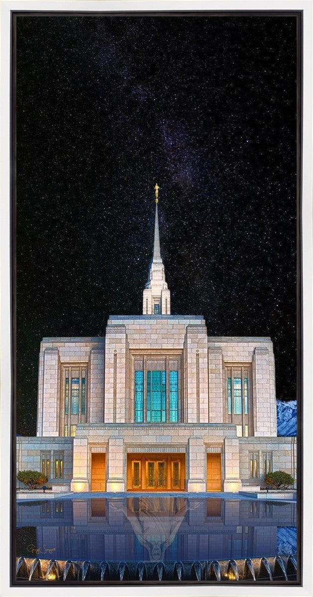 Ogden Temple Milky Way Gallery Wrap