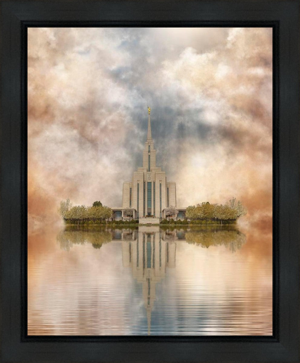 Millennial Reflection Oquirrh Mountain Temple Gallery Wrap
