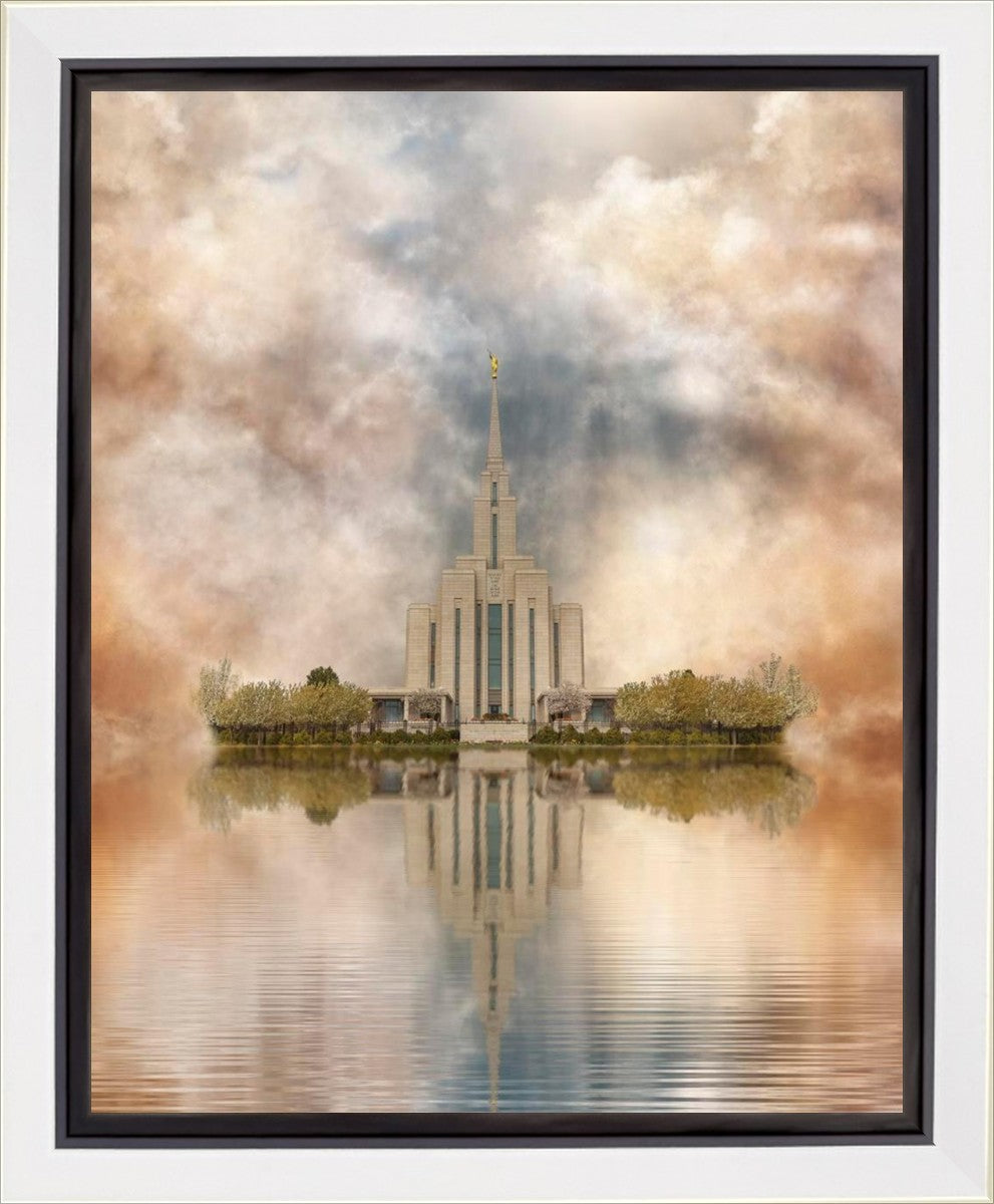 Millennial Reflection Oquirrh Mountain Temple Gallery Wrap