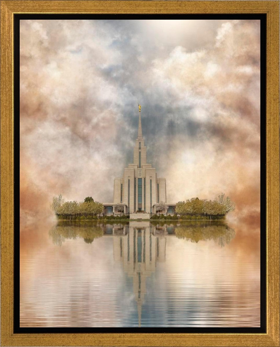 Millennial Reflection Oquirrh Mountain Temple Gallery Wrap