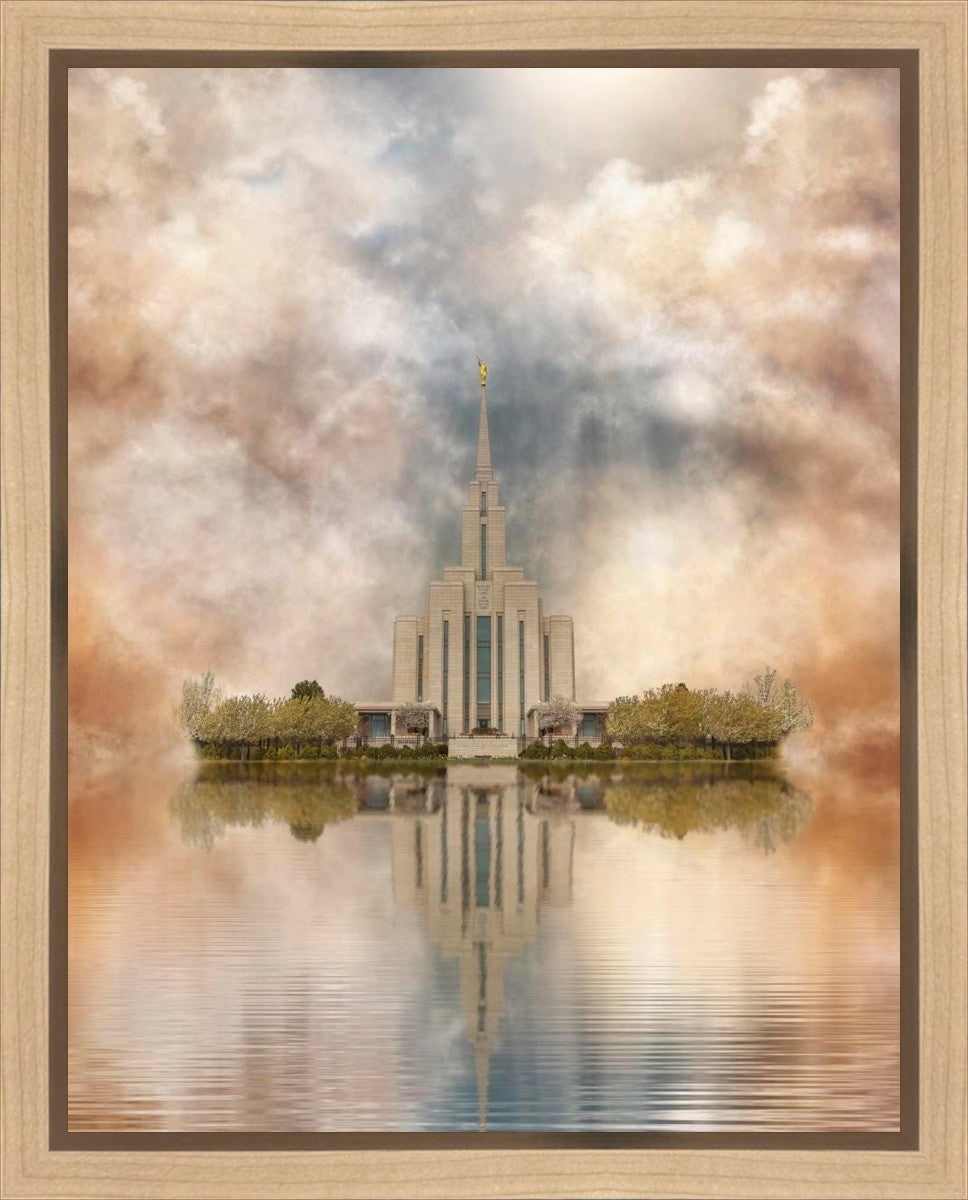 Millennial Reflection Oquirrh Mountain Temple Gallery Wrap