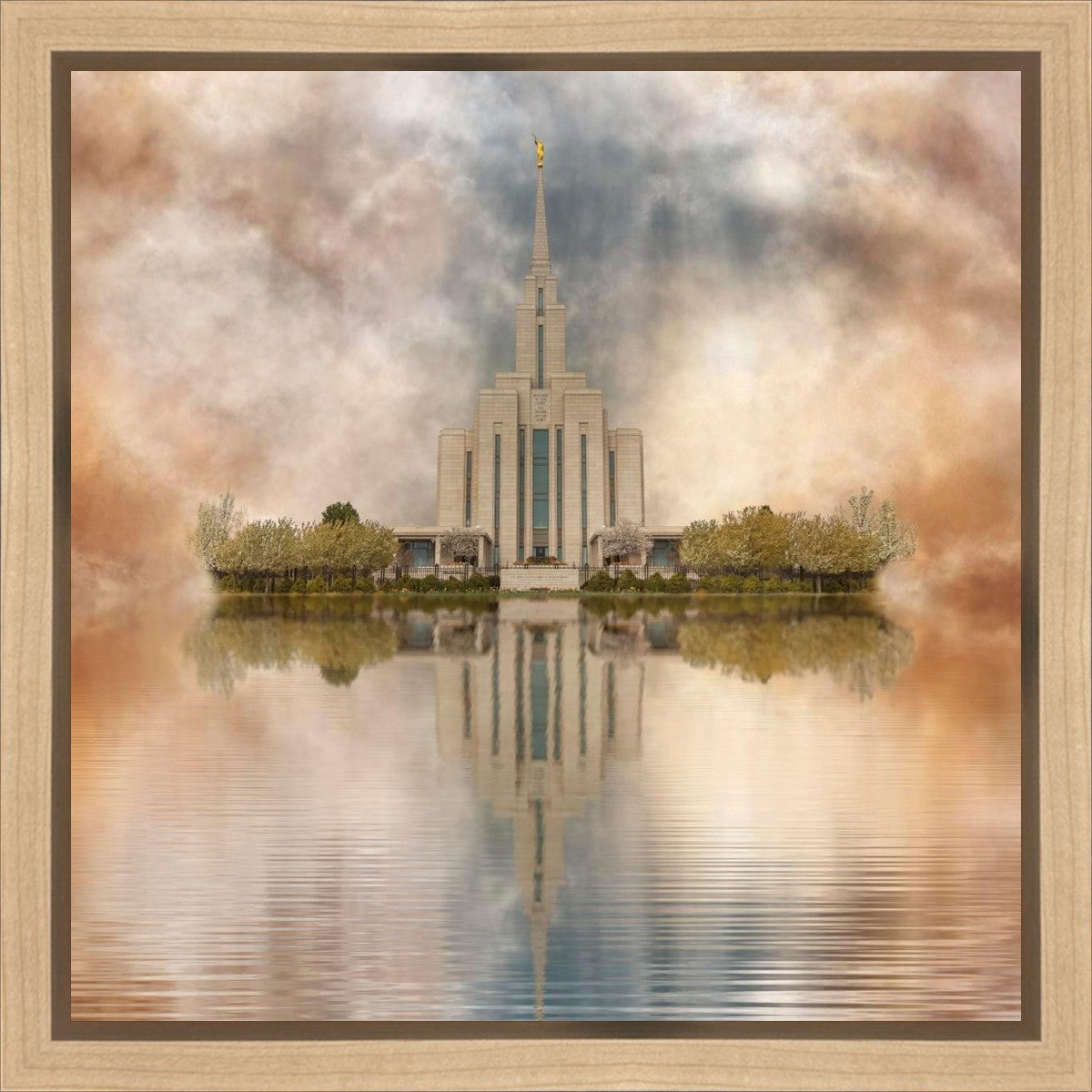 Millennial Reflection Oquirrh Mountain Temple Gallery Wrap