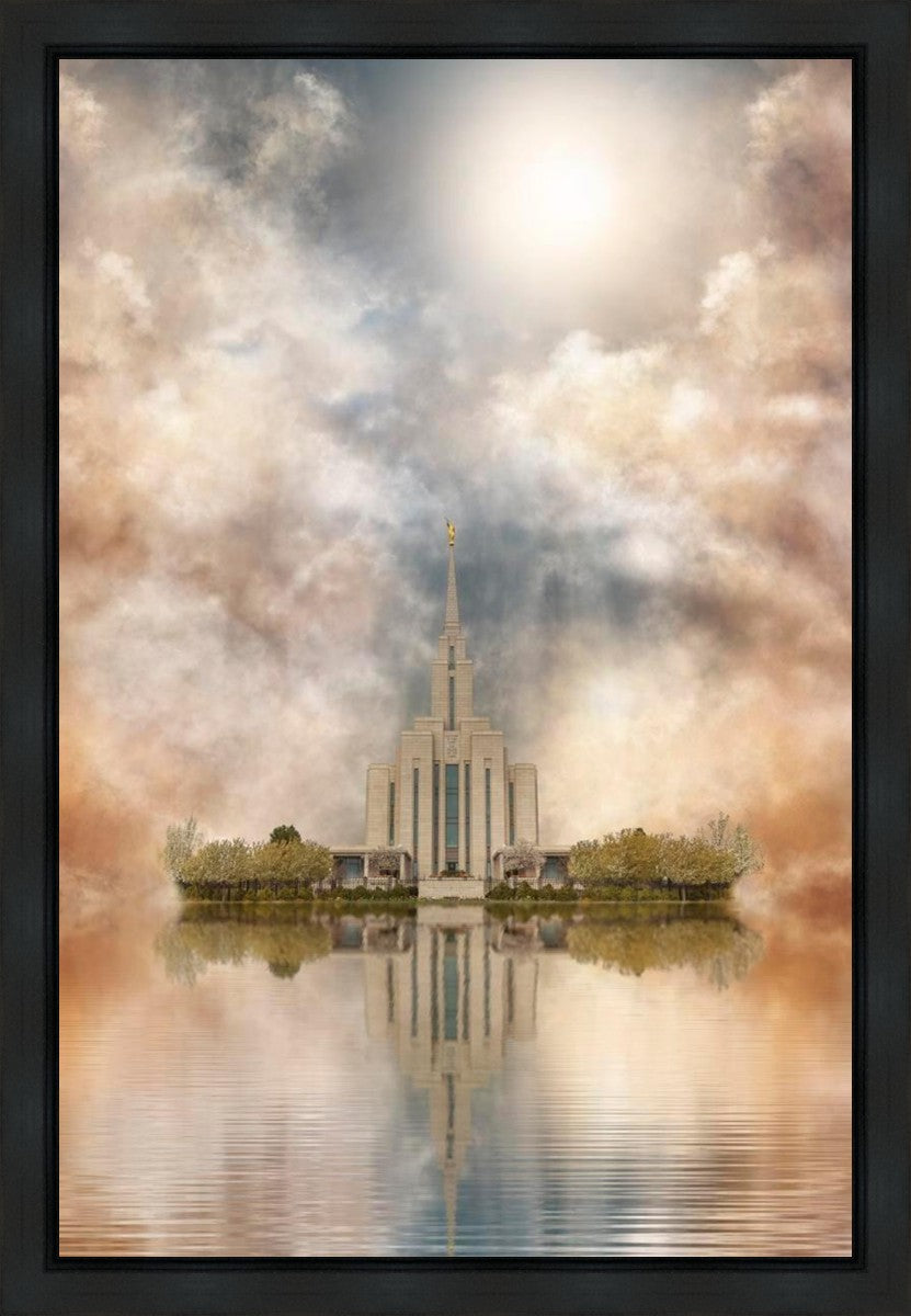 Millennial Reflection Oquirrh Mountain Temple Gallery Wrap