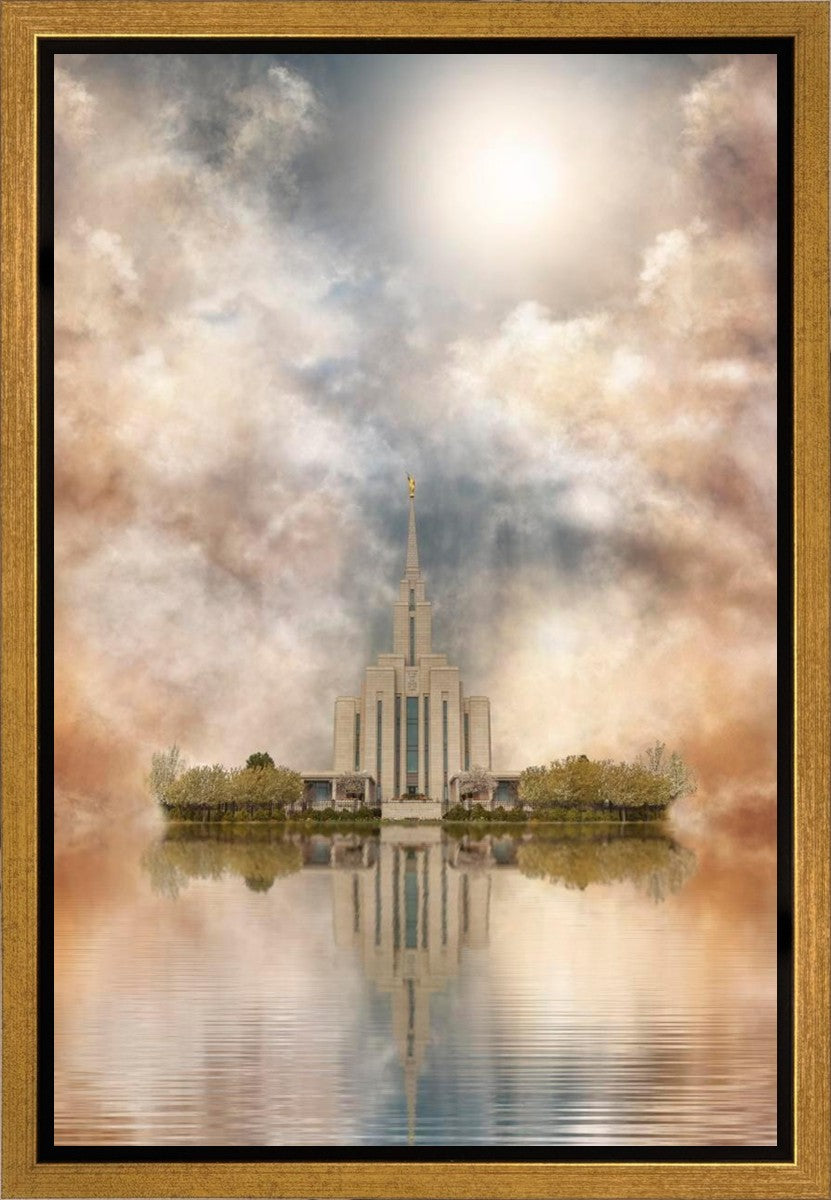 Millennial Reflection Oquirrh Mountain Temple Gallery Wrap