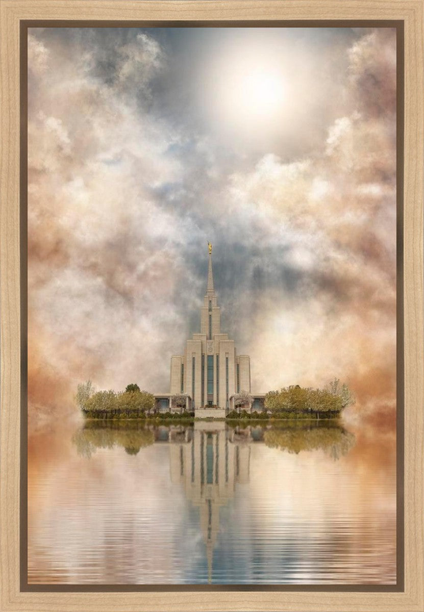 Millennial Reflection Oquirrh Mountain Temple Gallery Wrap