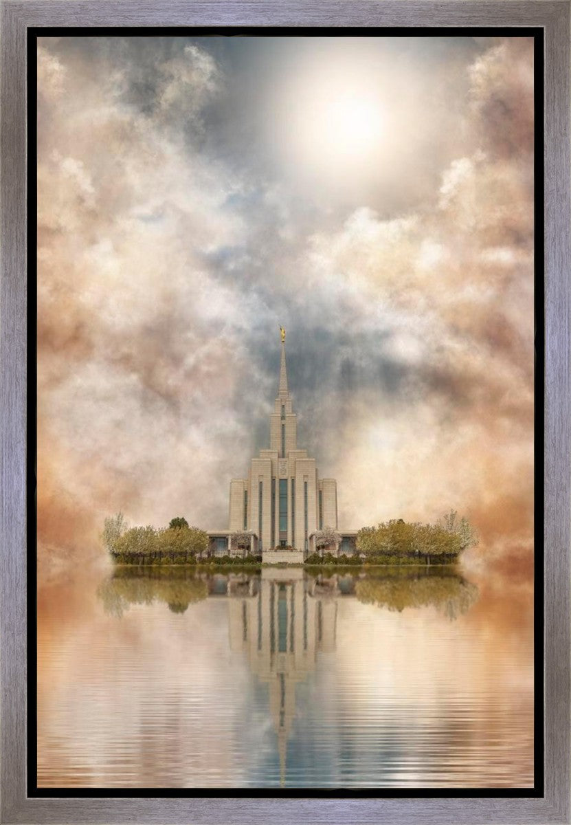 Millennial Reflection Oquirrh Mountain Temple Gallery Wrap