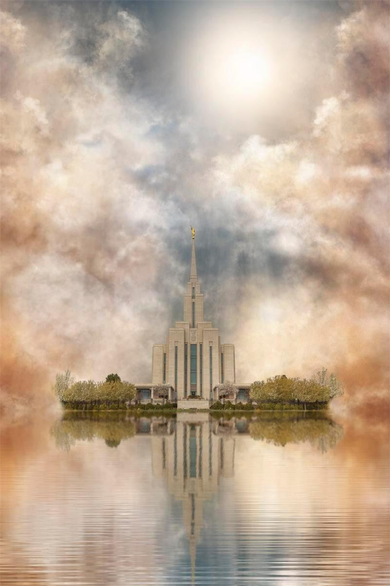 Millennial Reflection Oquirrh Mountain Temple Gallery Wrap