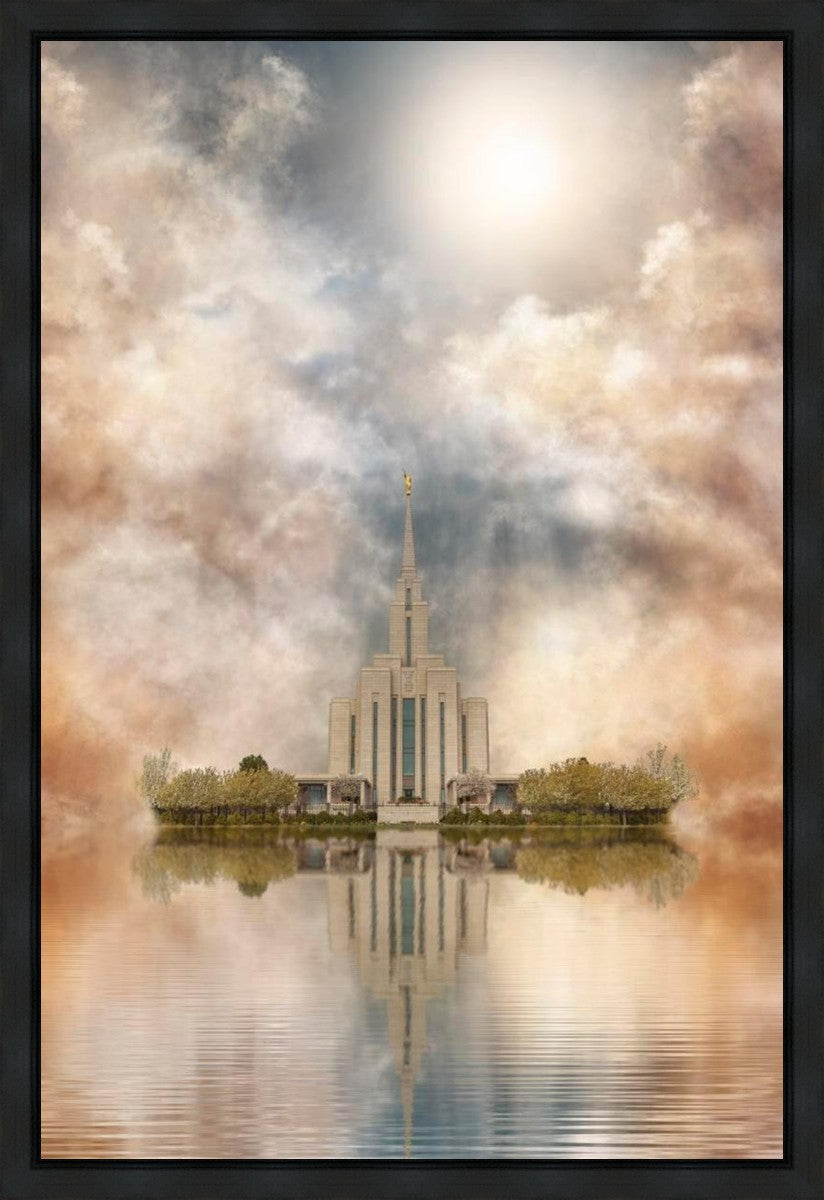 Millennial Reflection Oquirrh Mountain Temple Gallery Wrap