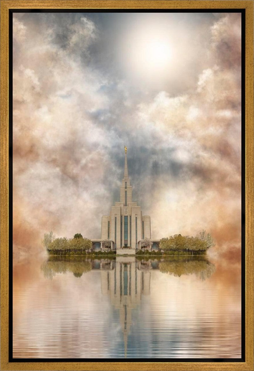 Millennial Reflection Oquirrh Mountain Temple Gallery Wrap