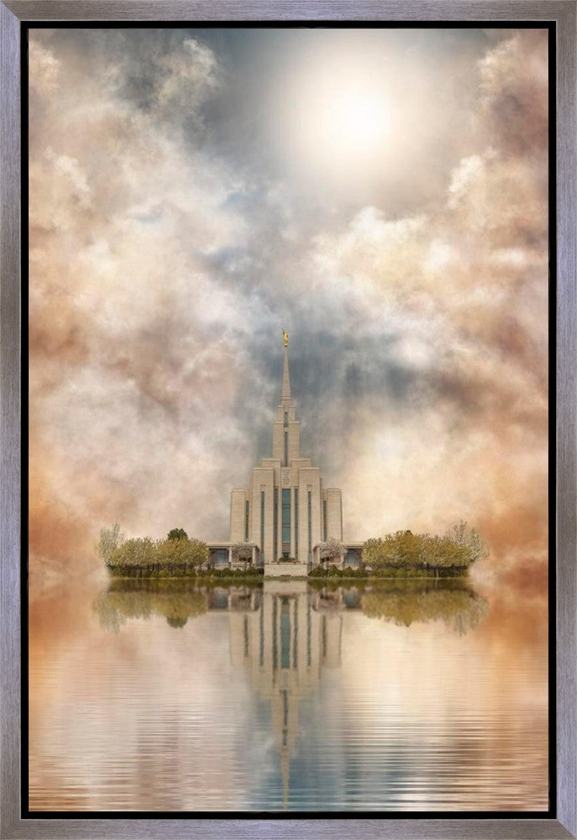Millennial Reflection Oquirrh Mountain Temple Gallery Wrap