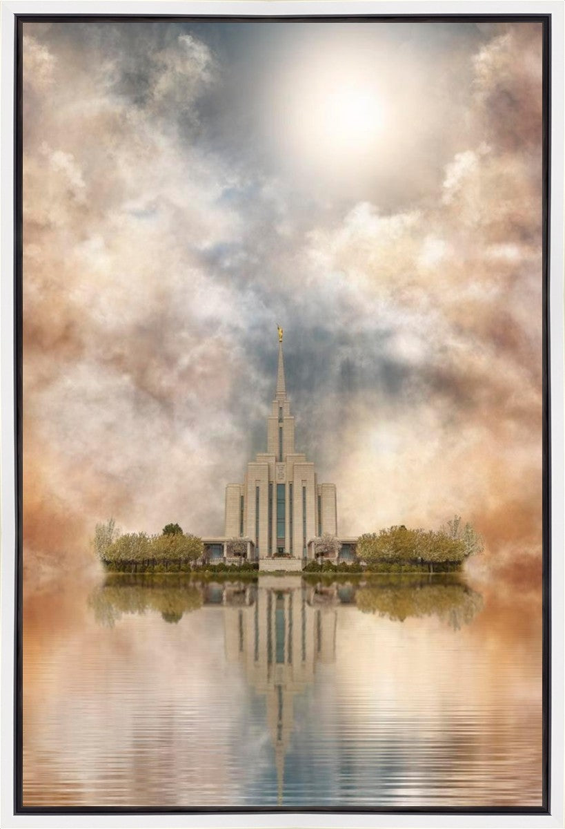 Millennial Reflection Oquirrh Mountain Temple Gallery Wrap