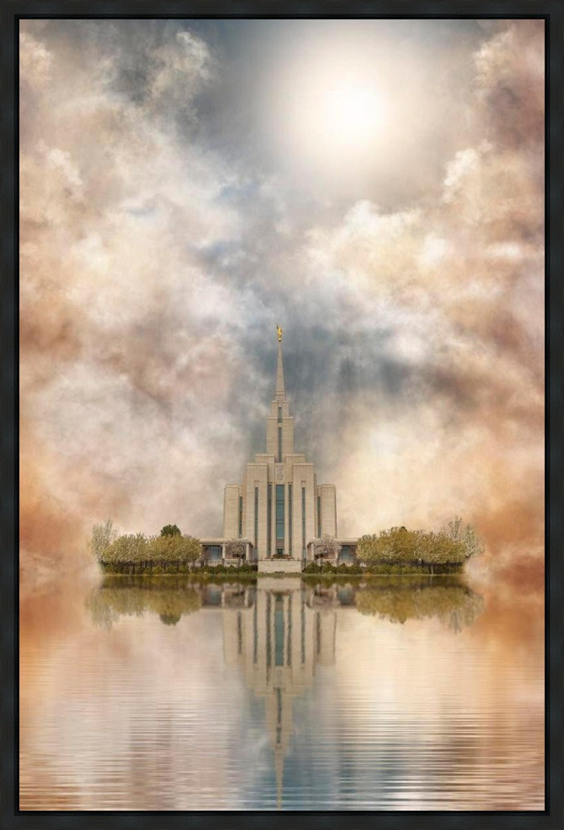 Millennial Reflection Oquirrh Mountain Temple Gallery Wrap
