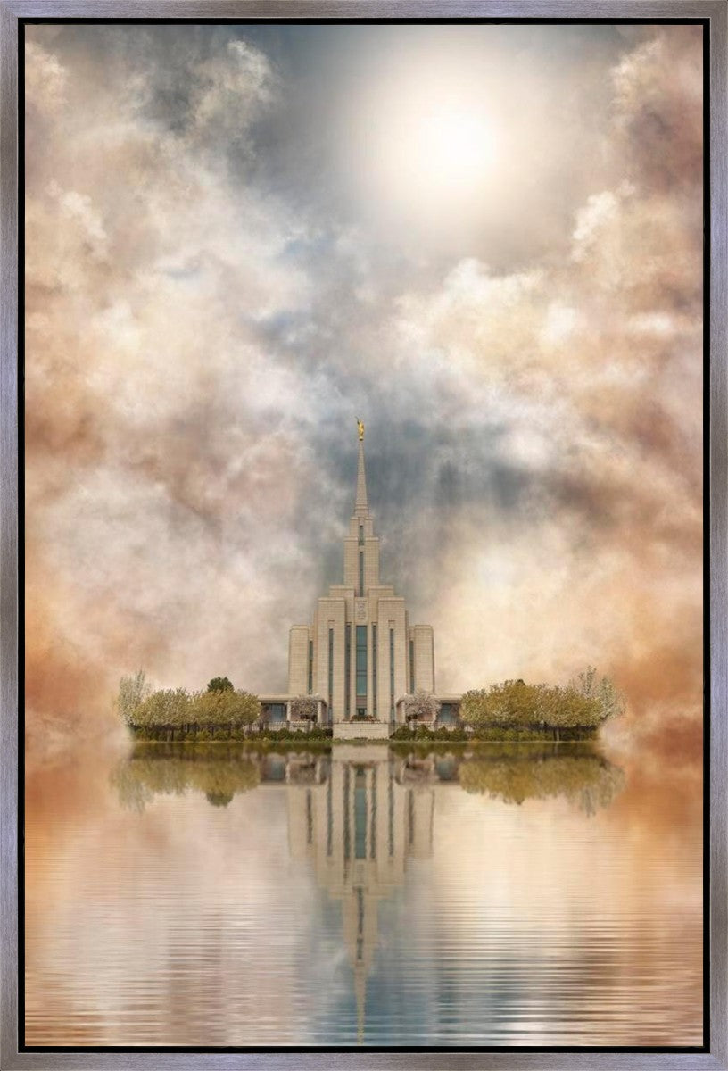 Millennial Reflection Oquirrh Mountain Temple Gallery Wrap