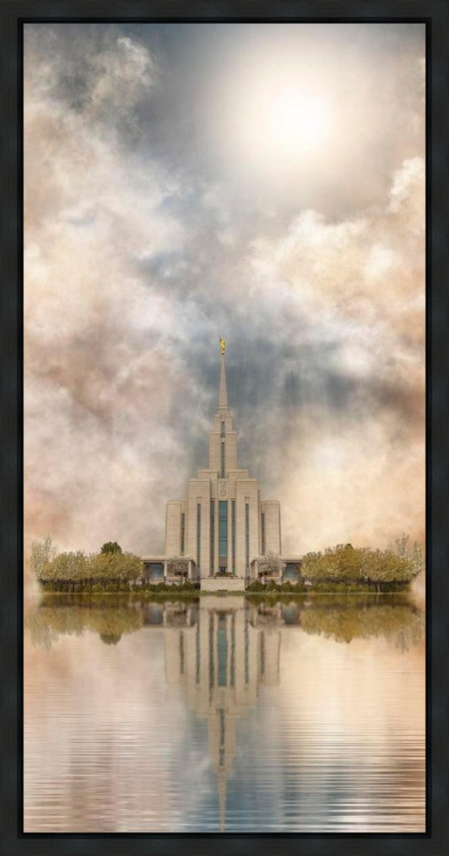 Millennial Reflection Oquirrh Mountain Temple Gallery Wrap