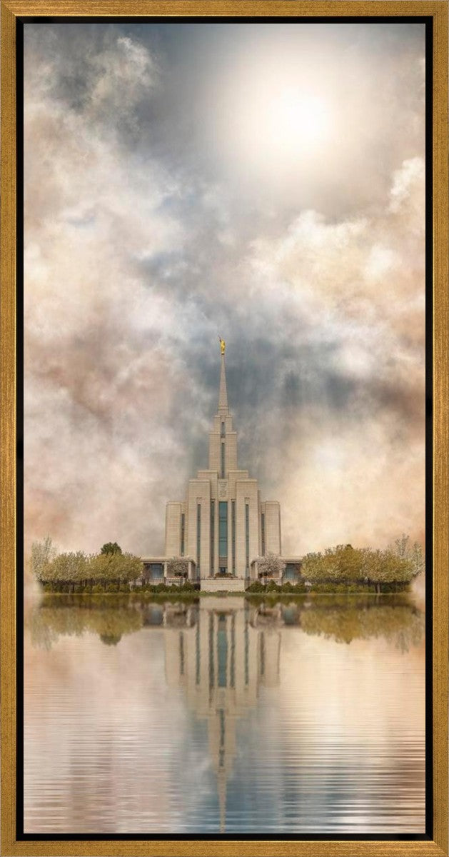Millennial Reflection Oquirrh Mountain Temple Gallery Wrap