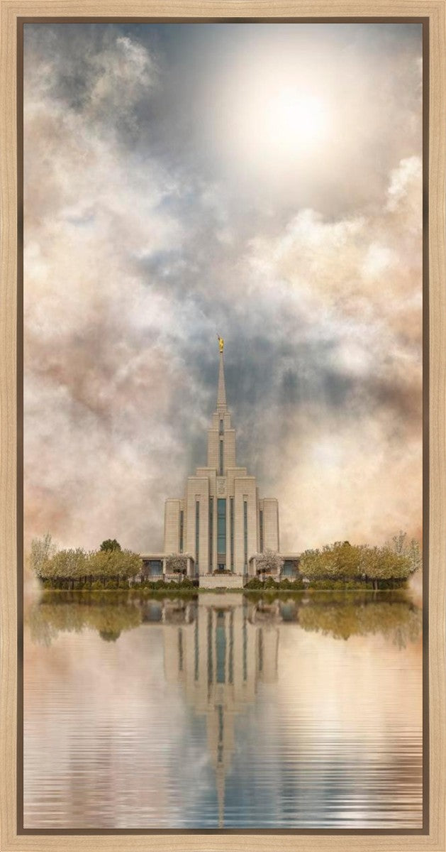 Millennial Reflection Oquirrh Mountain Temple Gallery Wrap