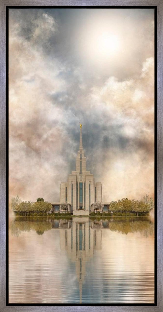 Millennial Reflection Oquirrh Mountain Temple Gallery Wrap