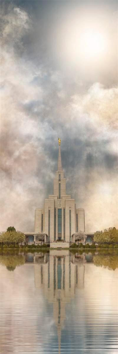 Millennial Reflection Oquirrh Mountain Temple Gallery Wrap