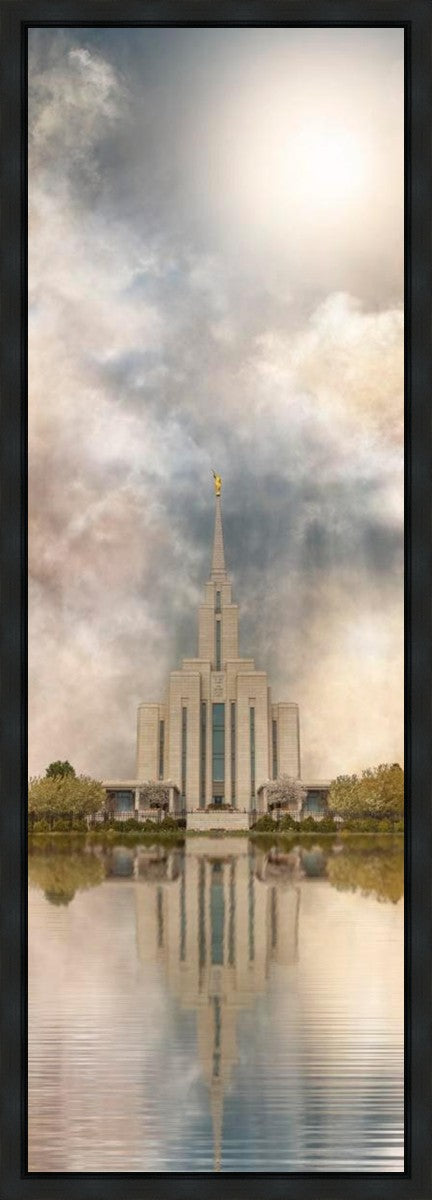 Millennial Reflection Oquirrh Mountain Temple Gallery Wrap