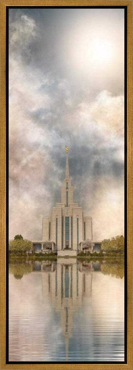 Millennial Reflection Oquirrh Mountain Temple Gallery Wrap
