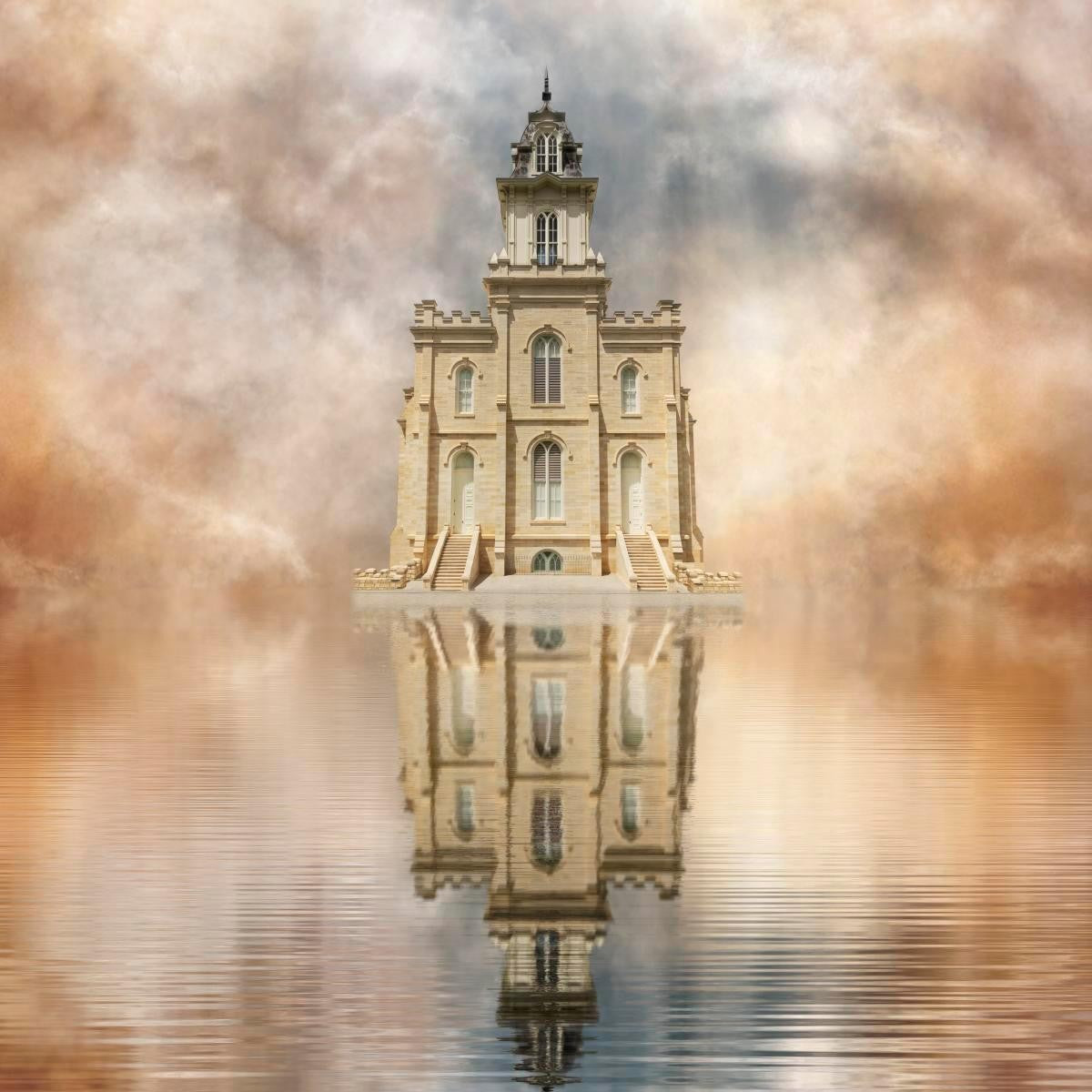 Millennial Reflection Manti Temple Gallery Wrap