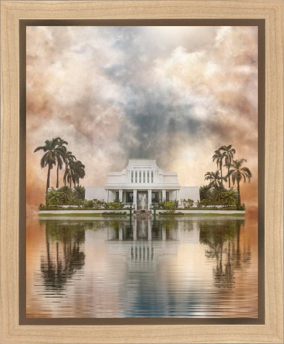 Millennial Reflection Laie Hawaii Temple Gallery Wrap