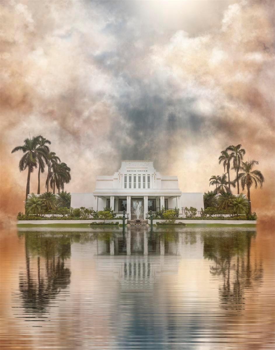 Millennial Reflection Laie Hawaii Temple Gallery Wrap
