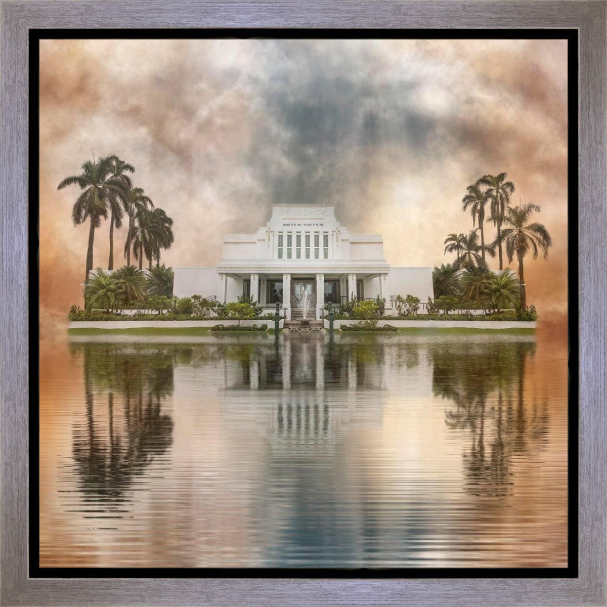 Millennial Reflection Laie Hawaii Temple Gallery Wrap