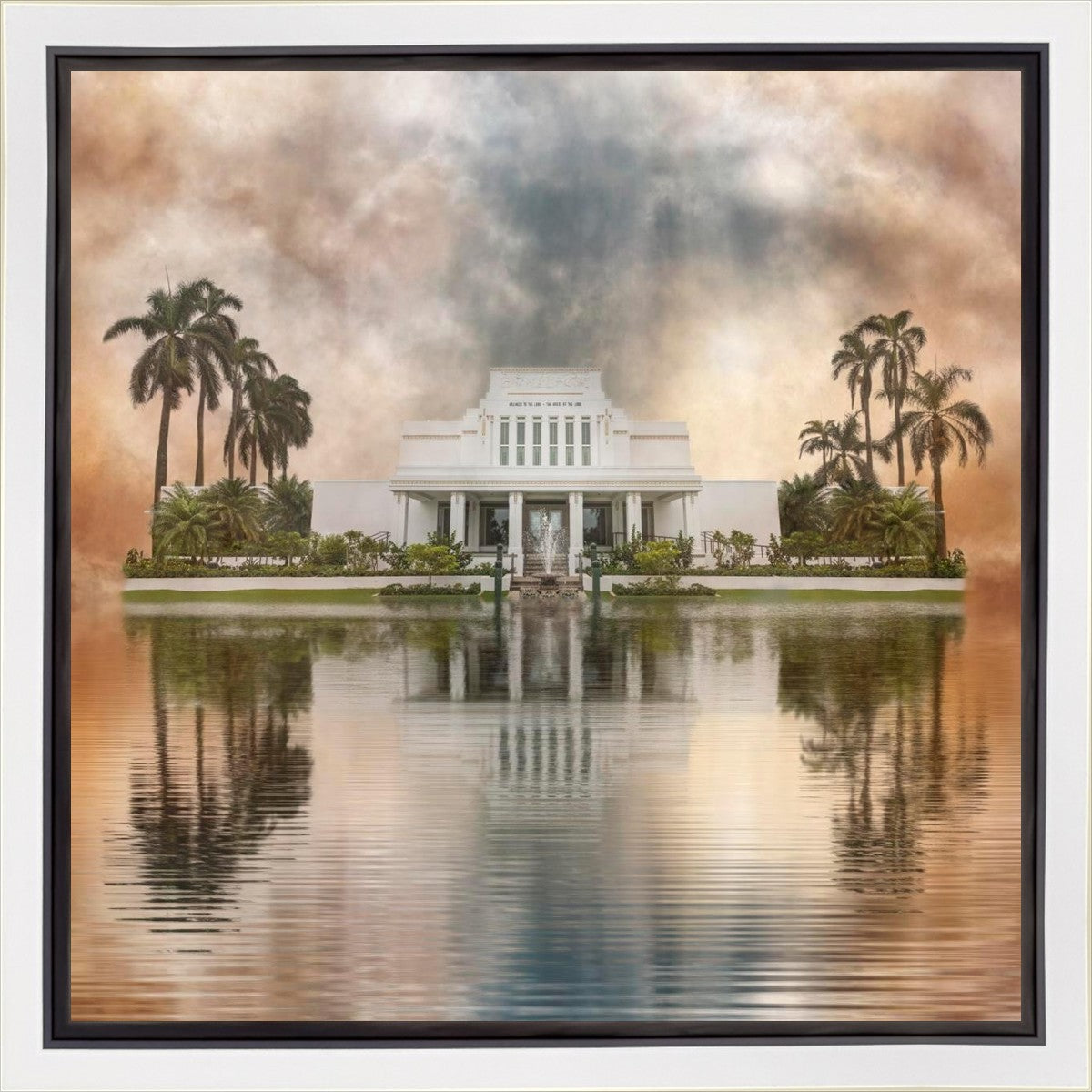 Millennial Reflection Laie Hawaii Temple Gallery Wrap