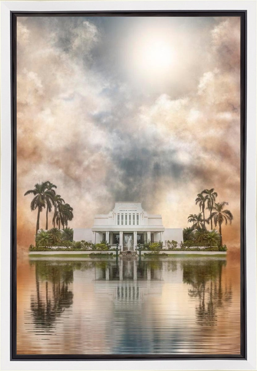 Millennial Reflection Laie Hawaii Temple Gallery Wrap