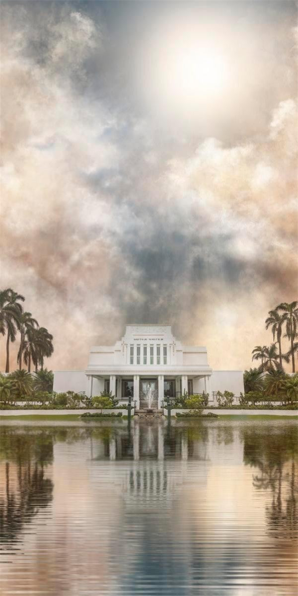 Millennial Reflection Laie Hawaii Temple Gallery Wrap