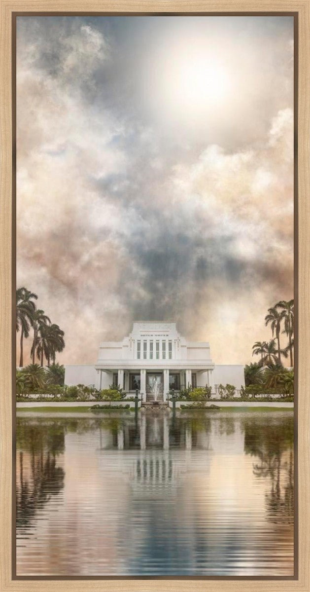 Millennial Reflection Laie Hawaii Temple Gallery Wrap
