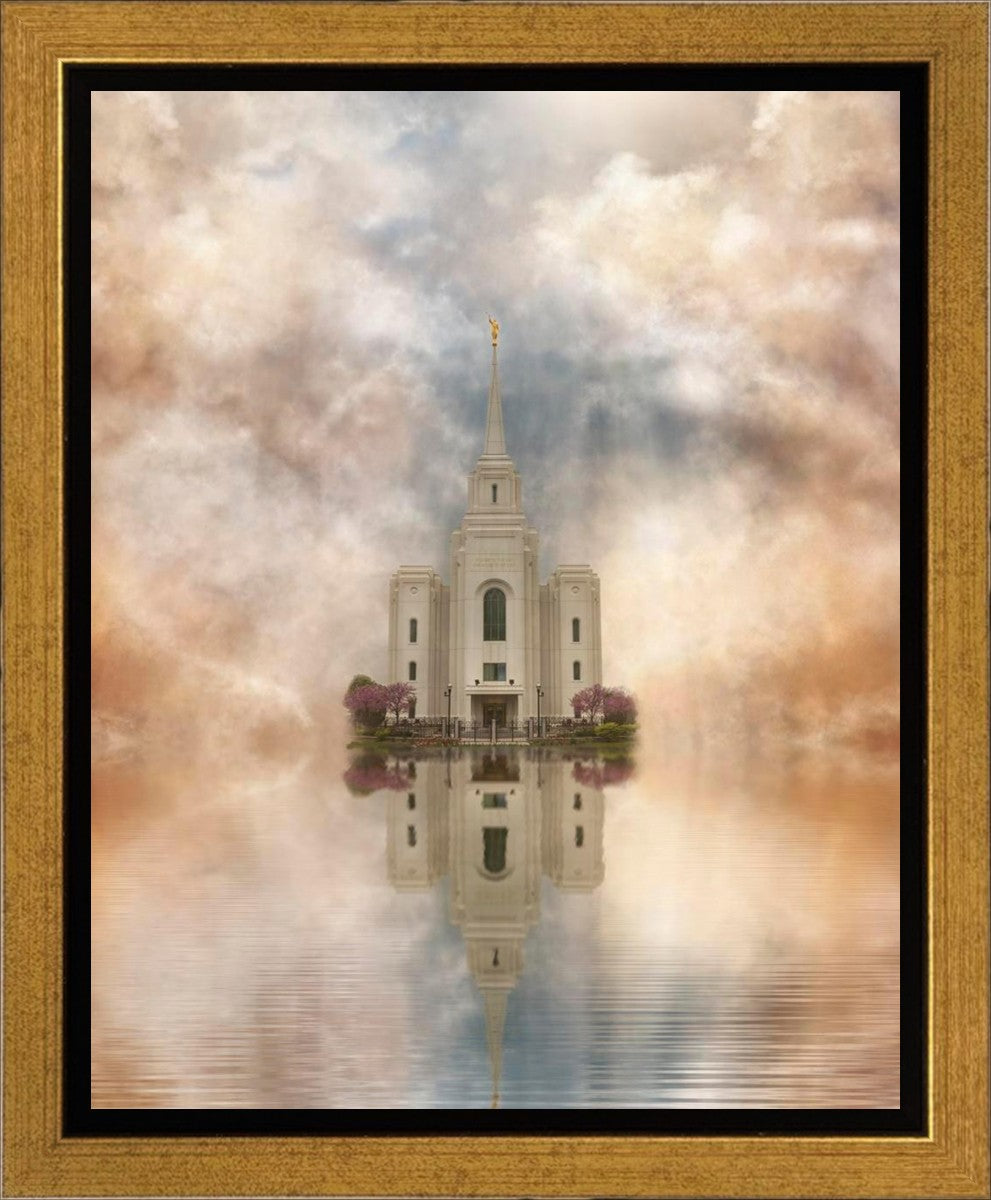 Millennial Reflection Brigham City Utah Temple Gallery Wrap