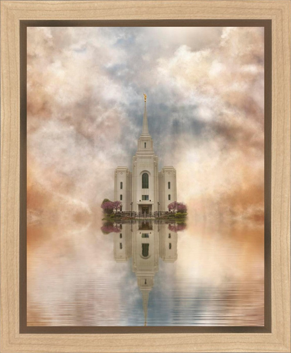 Millennial Reflection Brigham City Utah Temple Gallery Wrap