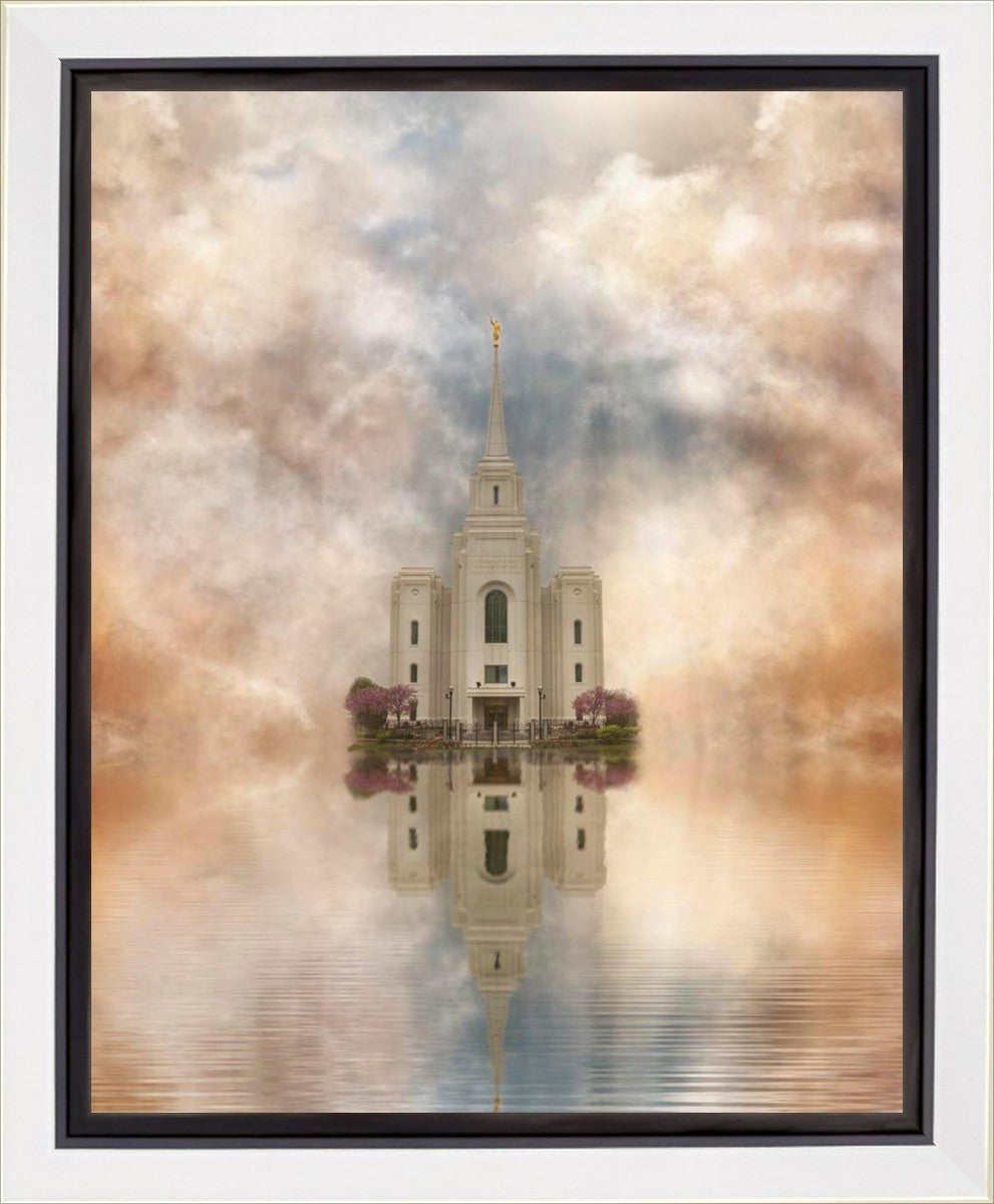 Millennial Reflection Brigham City Utah Temple Gallery Wrap