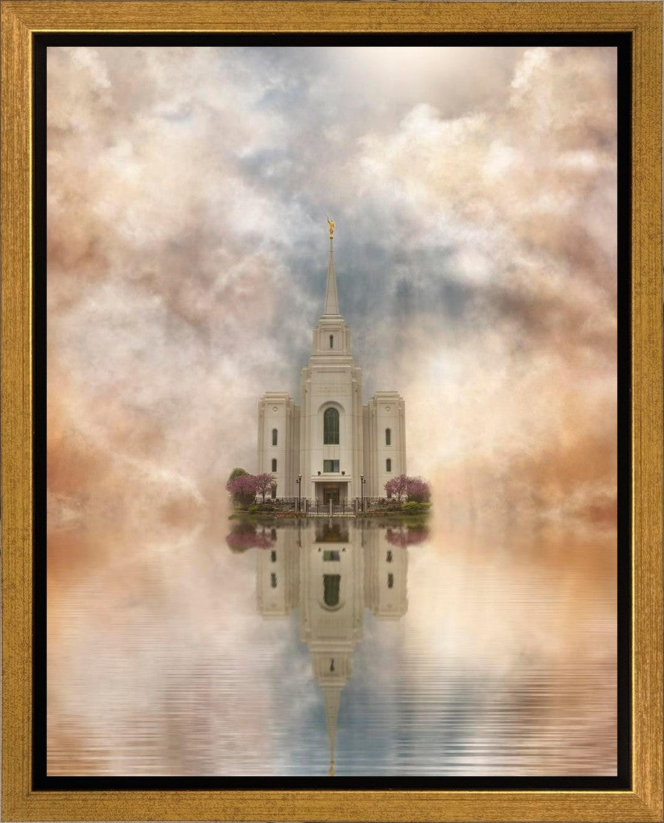 Millennial Reflection Brigham City Utah Temple Gallery Wrap