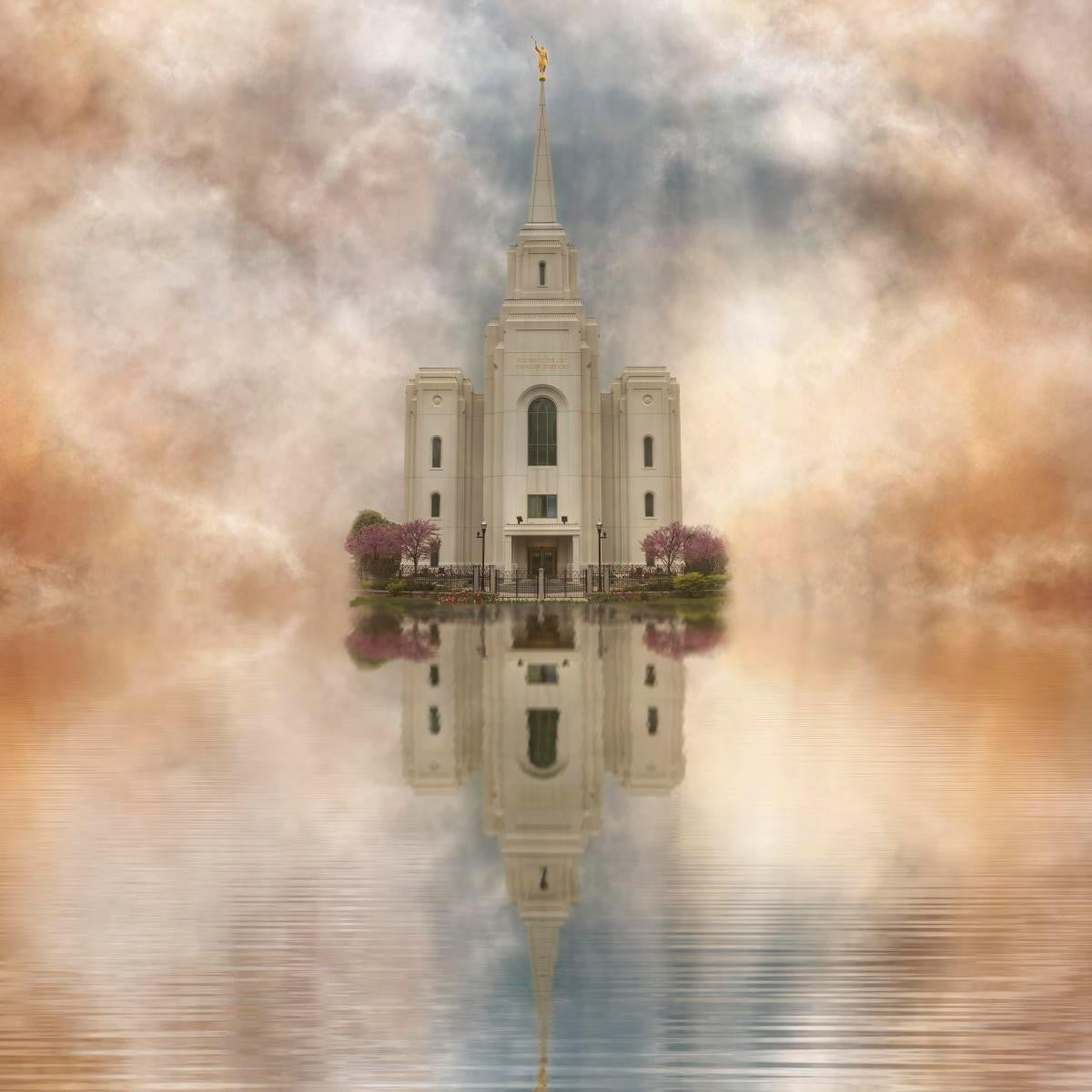 Millennial Reflection Brigham City Utah Temple Gallery Wrap