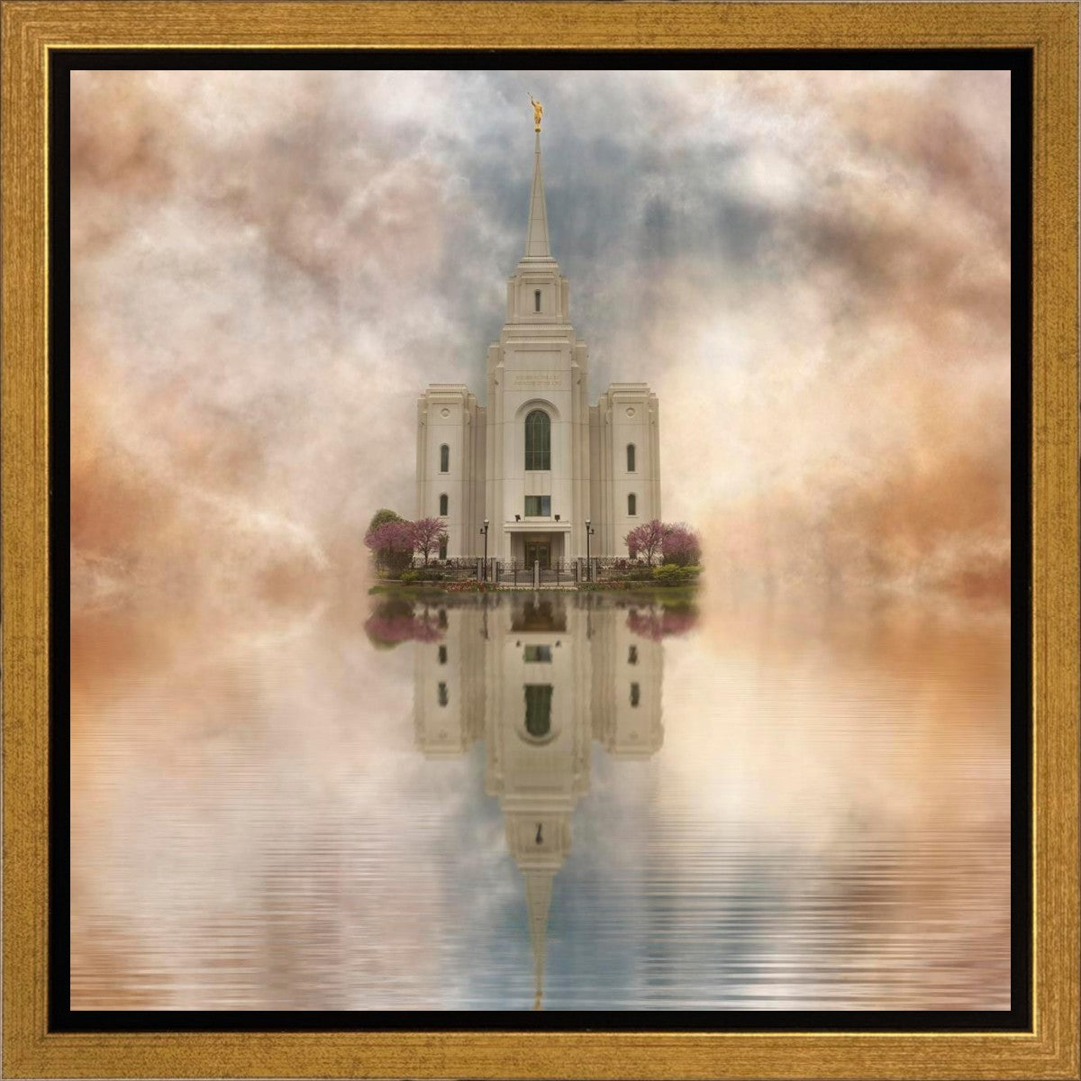 Millennial Reflection Brigham City Utah Temple Gallery Wrap