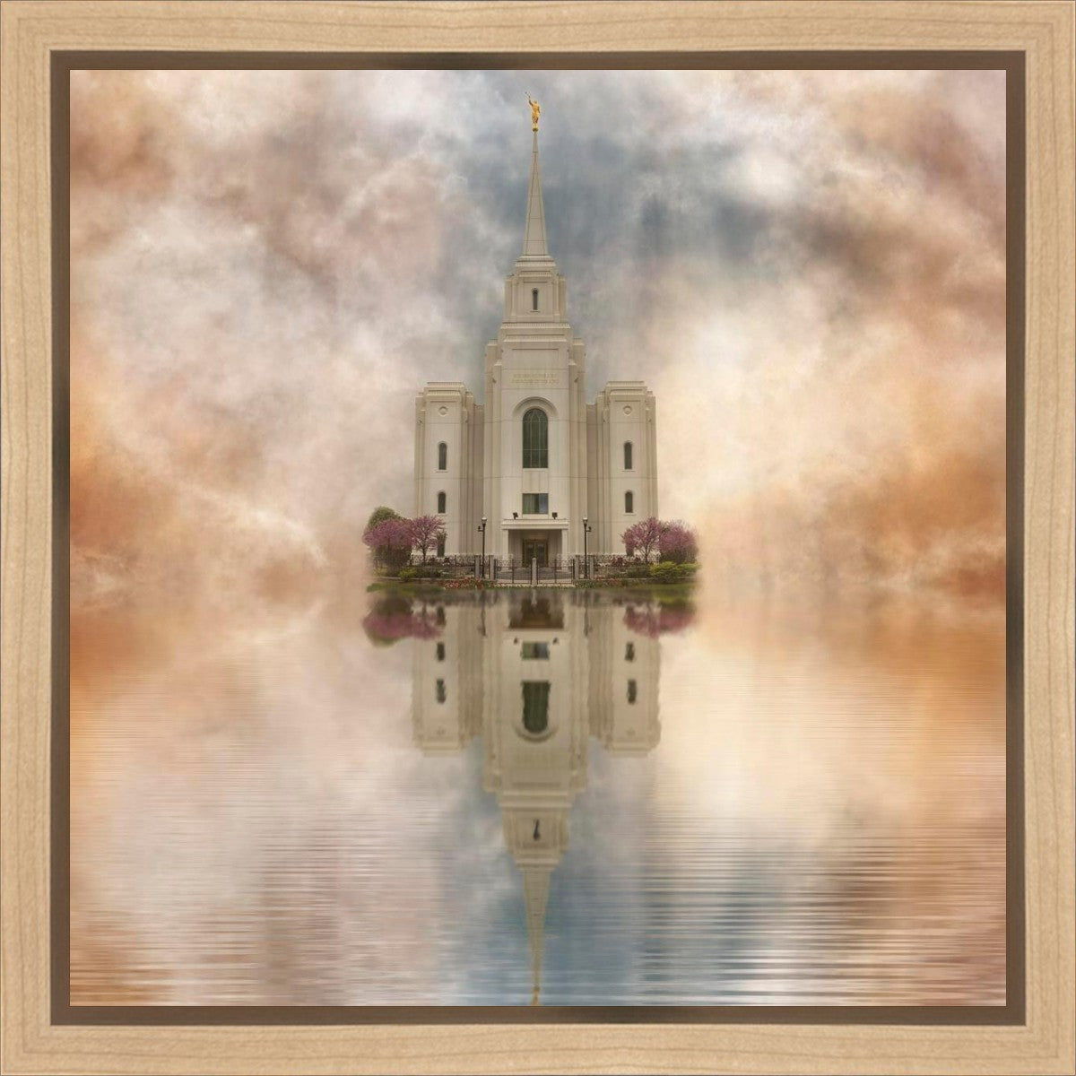 Millennial Reflection Brigham City Utah Temple Gallery Wrap