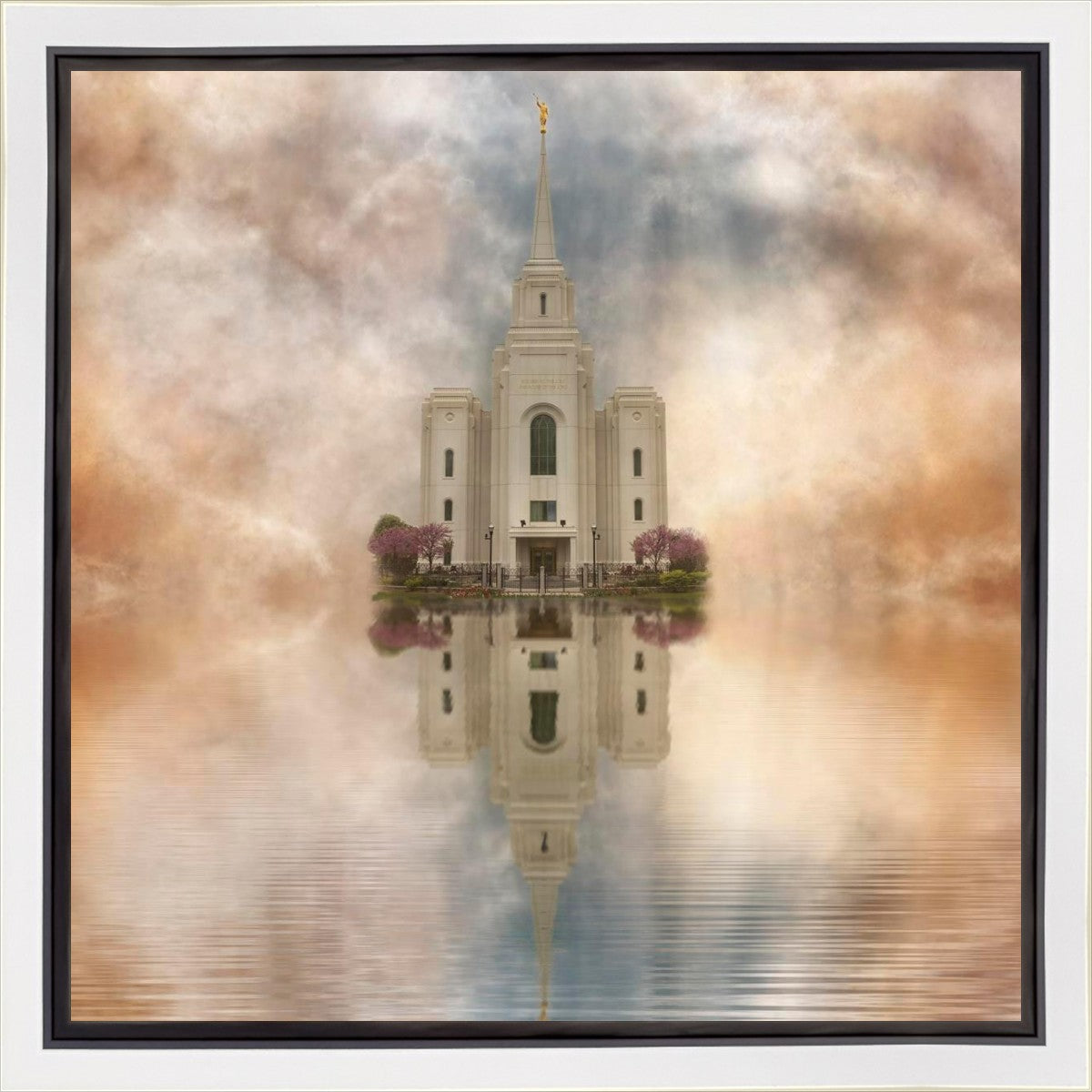 Millennial Reflection Brigham City Utah Temple Gallery Wrap