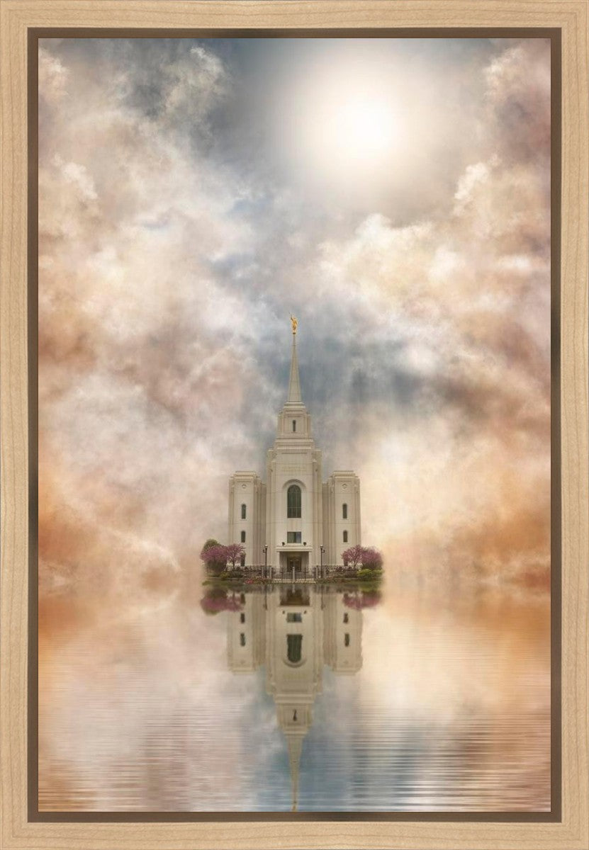 Millennial Reflection Brigham City Utah Temple Gallery Wrap